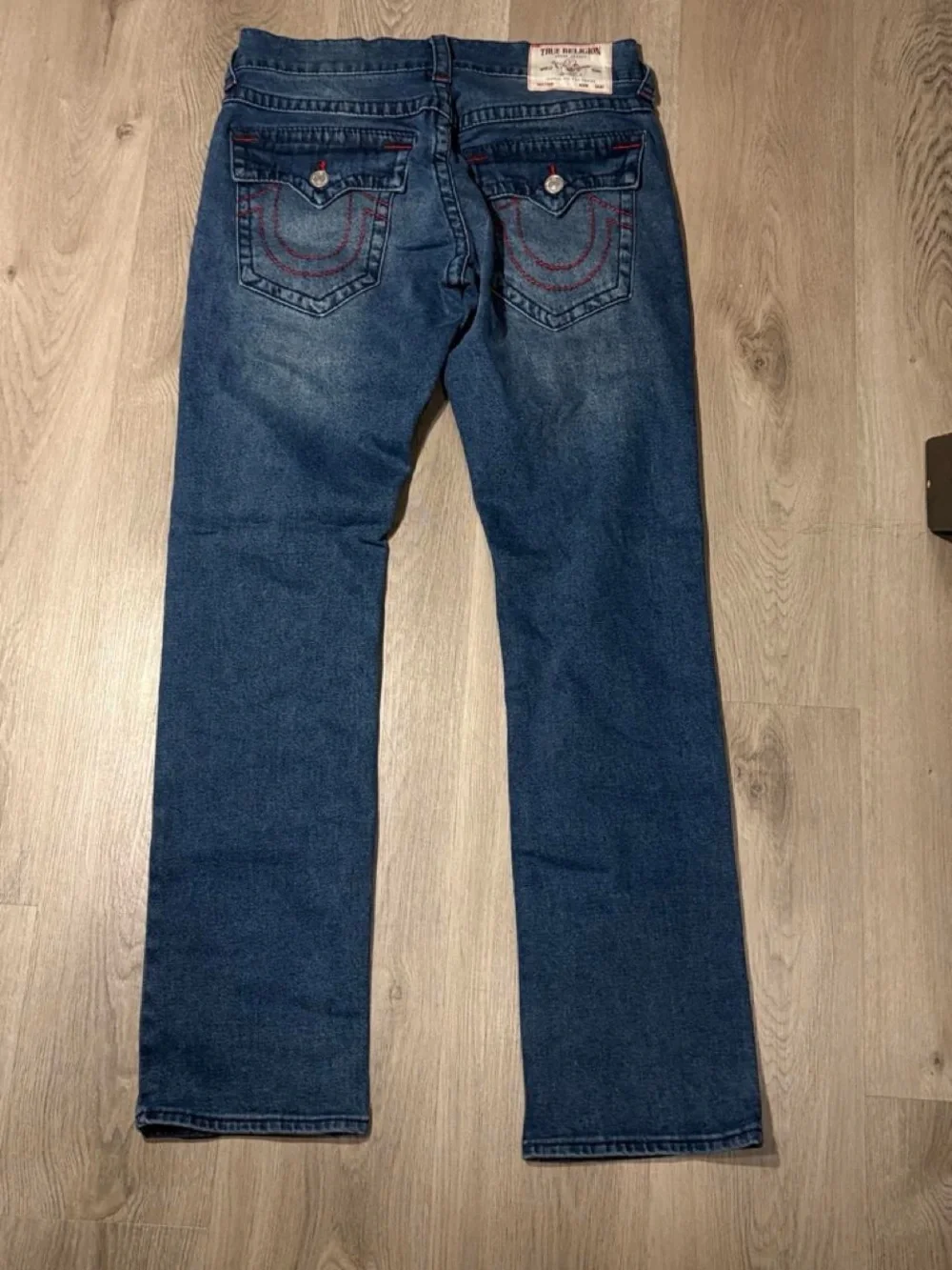 True Religion Men’s Straight Jeans in Dark Blue